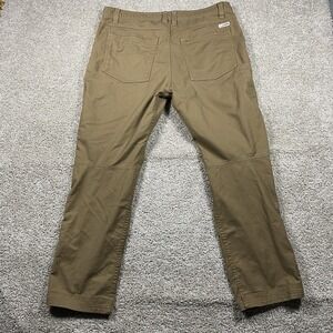 Livsn Flex Canvas Pants Men's 38x30 Outdoor Hiking Stretch Utility Pocket Brown